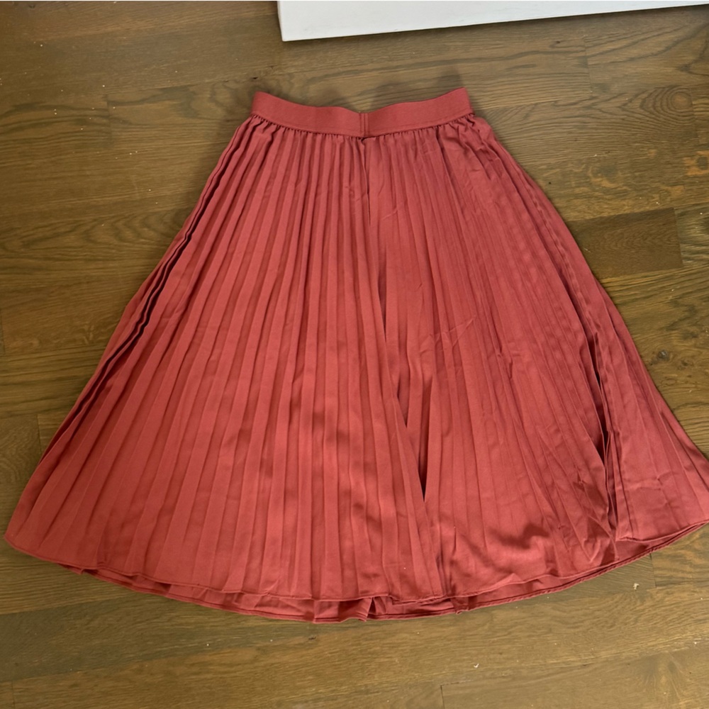 Grace Karin Pink Midi Pleated A-Line Skirt